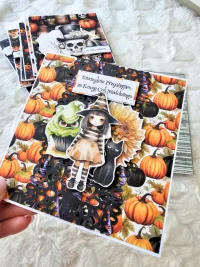 Kartka urodzinowa dla dziewczynki, czarownica, Halloween - zdjęcie 3