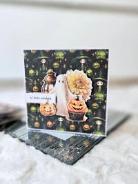 Kartka urodzinowa duch dla dziewczynki, halloween - zdjęcie 1