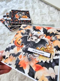 Kartka urodzinowa nietoperz dla chłopca, halloween - zdjęcie 3