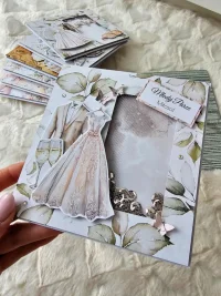 Kartka ślubna garnitur i suknia ślubna shaker card 2 - zdjęcie 3