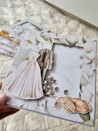 Kartka ślubna garnitur i suknia ślubna shaker card 3 - zdjęcie 3