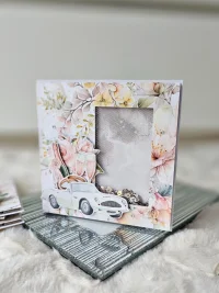 Kartka ślubna shaker card wesele samochód ślubny - zdjęcie 1
