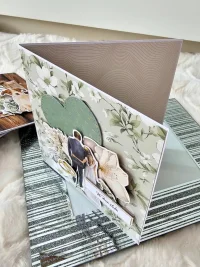 Kartka ślubna mint dream młoda para kwiatowa - zdjęcie 2