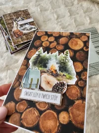 Kartka urodzinowa leśna, wyprawa camping - zdjęcie 2