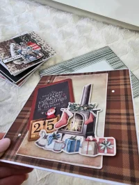 Kartka świąteczna kominek - zdjęcie 3