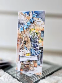 Kartka urodzinowa dla podróżniczki Santorini DL - zdjęcie 1