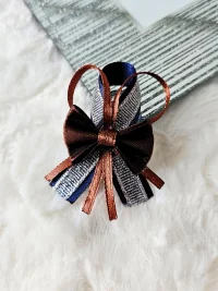 Przypinki dla gości weselnych + brąz navy blue granat srebrne - zdjęcie 2