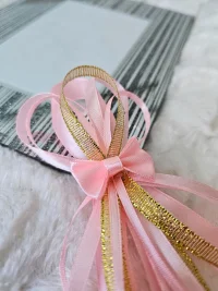 Kotyliony dla rodziców i świadków pastelowy róż złoto - zdjęcie 2