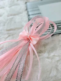 Kotyliony dla rodziców i świadków pastelowy róż srebro - zdjęcie 2
