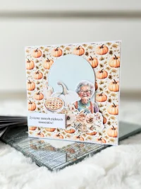 Kartka urodzinowa - dla babci, dynie - zdjęcie 1