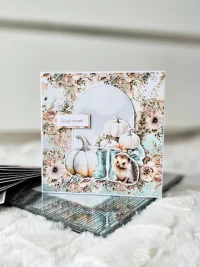 Kartka urodzinowa - na roczek dla dziecka, dynie, jesieniara mood - zdjęcie 1