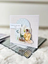 Kartka dla przyszłych rodziców baby shower dla chłopca - zdjęcie 1