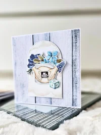 Kartka dla przyszłych rodziców baby shower dla chłopca - zdjęcie 1