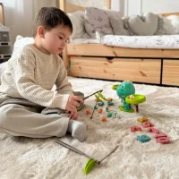 WOOPIE Waga Szalkowa Równoważnia Gra Łowienie Dinozaurów Rybek Nauka Liczydło - zdjęcie 2