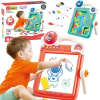 WOOPIE Dwustronna Tablica do Rysowania Gra Tetris 2w1 Pomarańczowa - zdjęcie 1