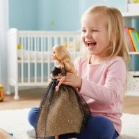 WOOPIE ROYAL Lalka Lily 30 cm Długie Blond Włosy Czarna Suknia Balowa - zdjęcie 2