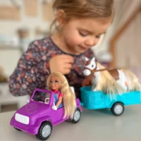 WOOPIE ROYAL Lalka Niki Zestaw z Koniem Samochodem i Przyczepą - zdjęcie 2