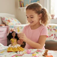 WOOPIE ROYAL Lalka Emi 32 cm Modny Strój i Piękne Czarne Włosy - zdjęcie 2