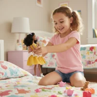 WOOPIE ROYAL Lalka Emi 32 cm Modny Strój i Piękne Czarne Włosy - zdjęcie 4