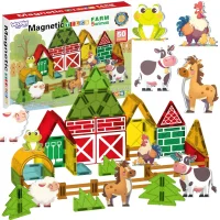 WOOPIE Magnetyczne Klocki Konstrukcyjne 7,5 cm Farma 30 el. - zdjęcie 1