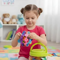 WOOPIE Klocki Konstrukcyjne Wafle Jeżyki w Tubie 206 el. - zdjęcie 3
