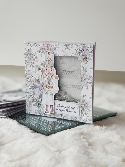 Kartka świąteczna - dziadek do orzechów, shaker card - zdjęcie 1