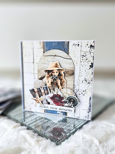 Kartka urodzinowa marynistyczna dla pani fotograf dla kobiety dziewczyny - zdjęcie 1