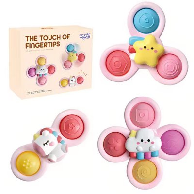WOOPIE BABY Kosmiczny Spinner Pop-it  Zabawka Sensoryczna  Wymienne 3 szt Różowy. - zdjęcie 1