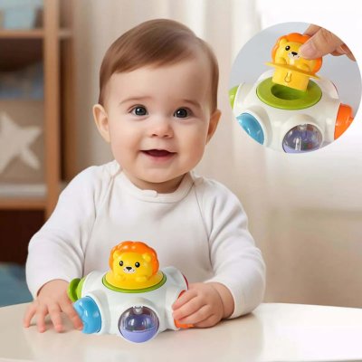 WOOPIE BABY Kosmiczna Rakieta Aktywności - Edukacyjna Kostka Sensoryczna 18m+ - zdjęcie 2