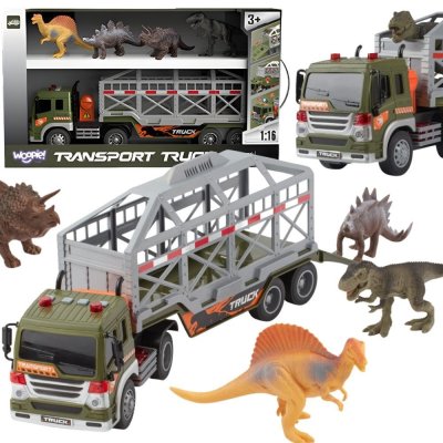 WOOPIE Ciężarówka Transporter Dinozaurów Auto z Dźwiękiem i Światłem - zdjęcie 1