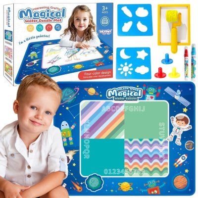 WOOPIE Mata Wodna do Malowania XXL 100x80cm Kosmos Niebieska - zdjęcie 1