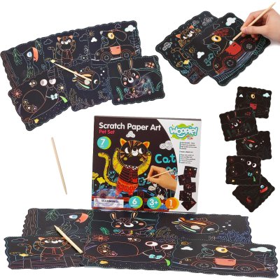 WOOPIE ART&FUN Zestaw Kreatywny Wydrapywanki dla Dzieci 7 el. - zdjęcie 1