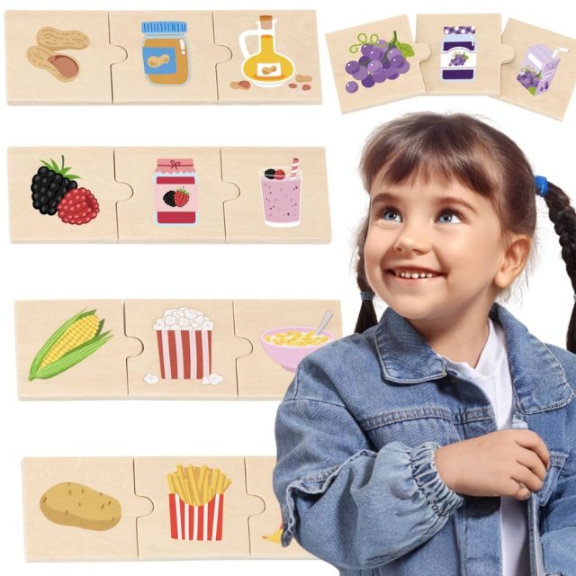 VIGA Zestaw Puzzli Odkrywaj Związki Między Naturą a Jedzeniem - zdjęcie 1