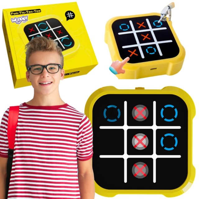 WOOPIE Gra Elektroniczna Kółko i Krzyżyk Logiczna Edukacyjna 4w1 - zdjęcie 1